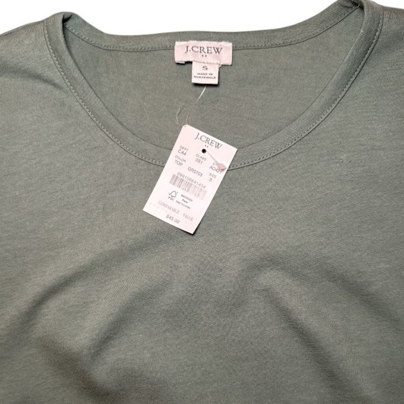 NWT J.Crew Women Short-sleeve Summer Topiary Green T-shirt Dress Small S - Picture 4 of 9